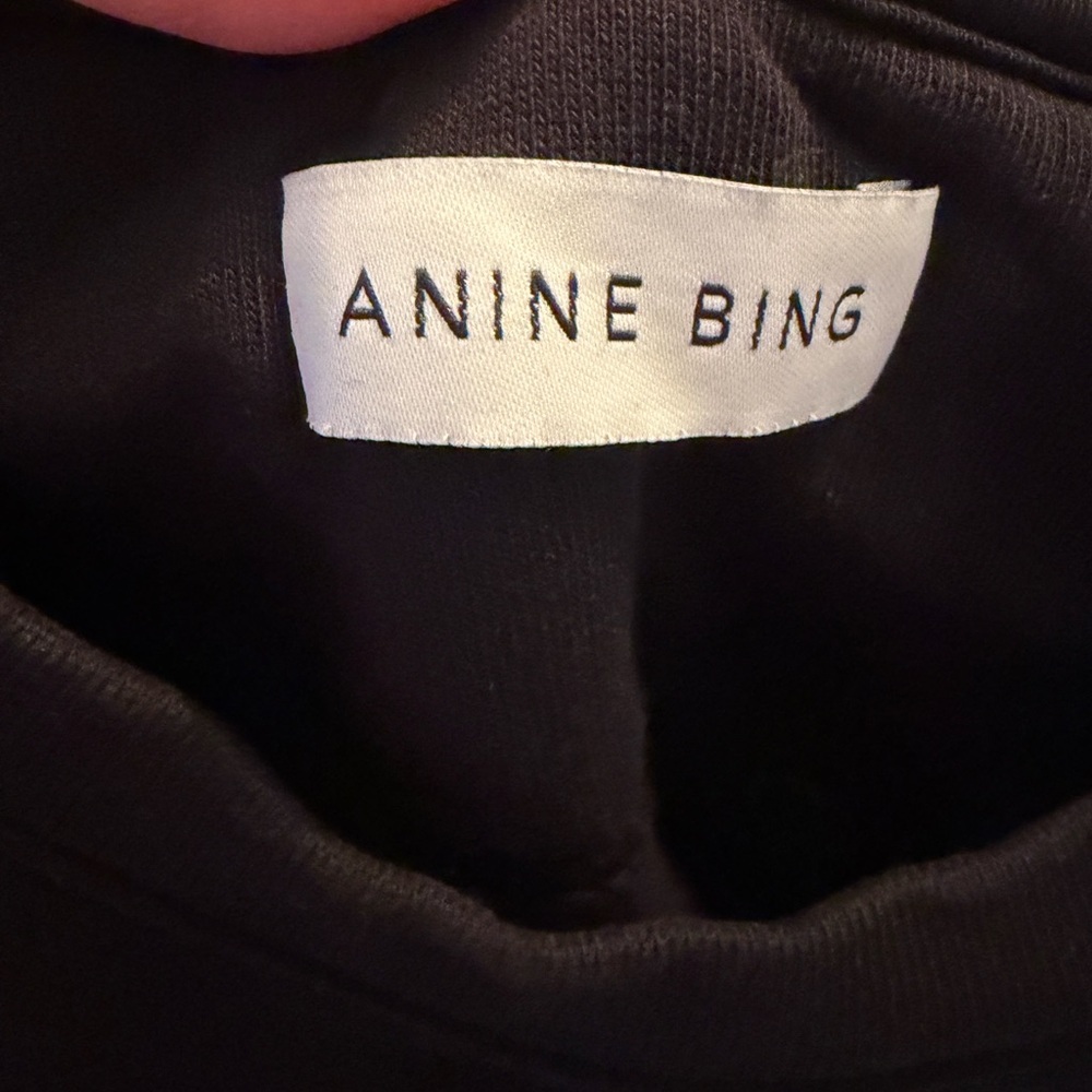 Anine Bing Kenny Sweatshirt Panther in Vintage Black - Picture 6 of 6